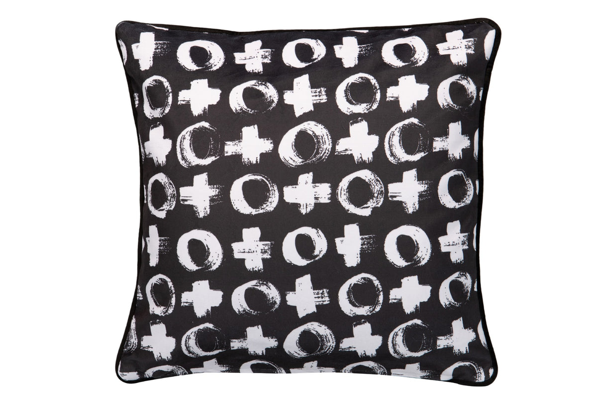 Donna gemetrica di velluto cuscino 45x13x45 cm