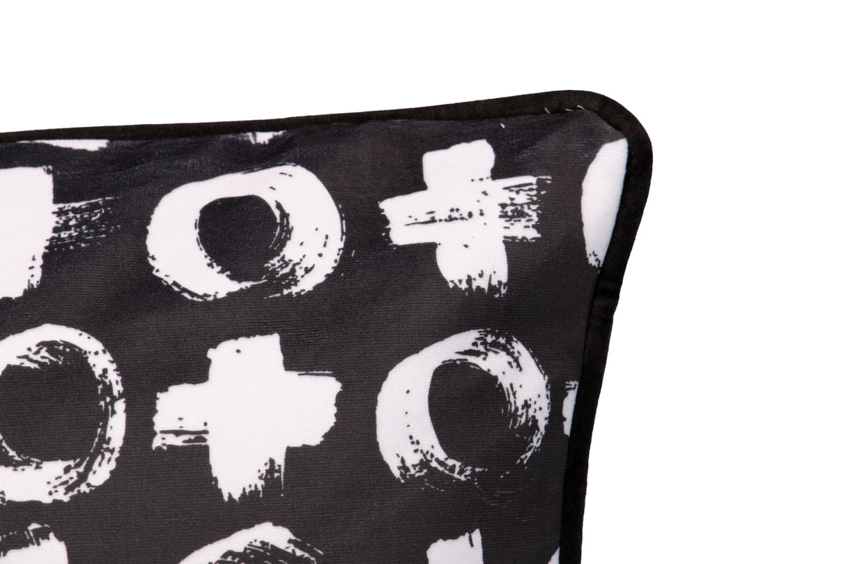 Donna gemetrica di velluto cuscino 45x13x45 cm