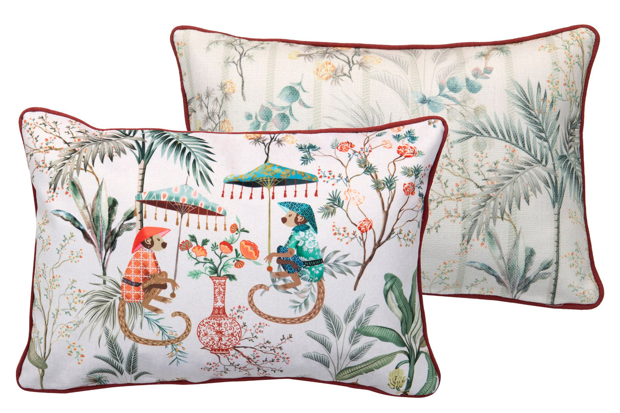 Tropische Blätter Kissen 45x13x30 cm