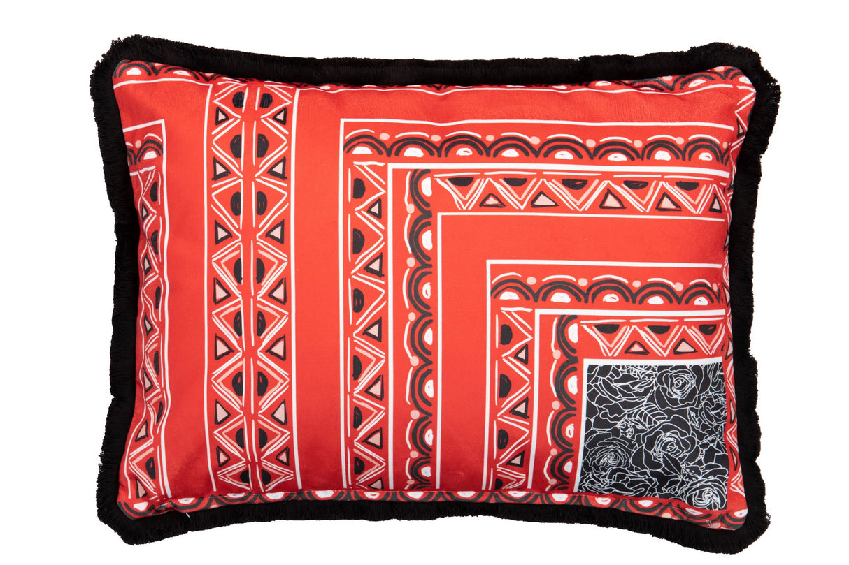 Klassische klassische Geometrie -Samt 60x13x45 cm