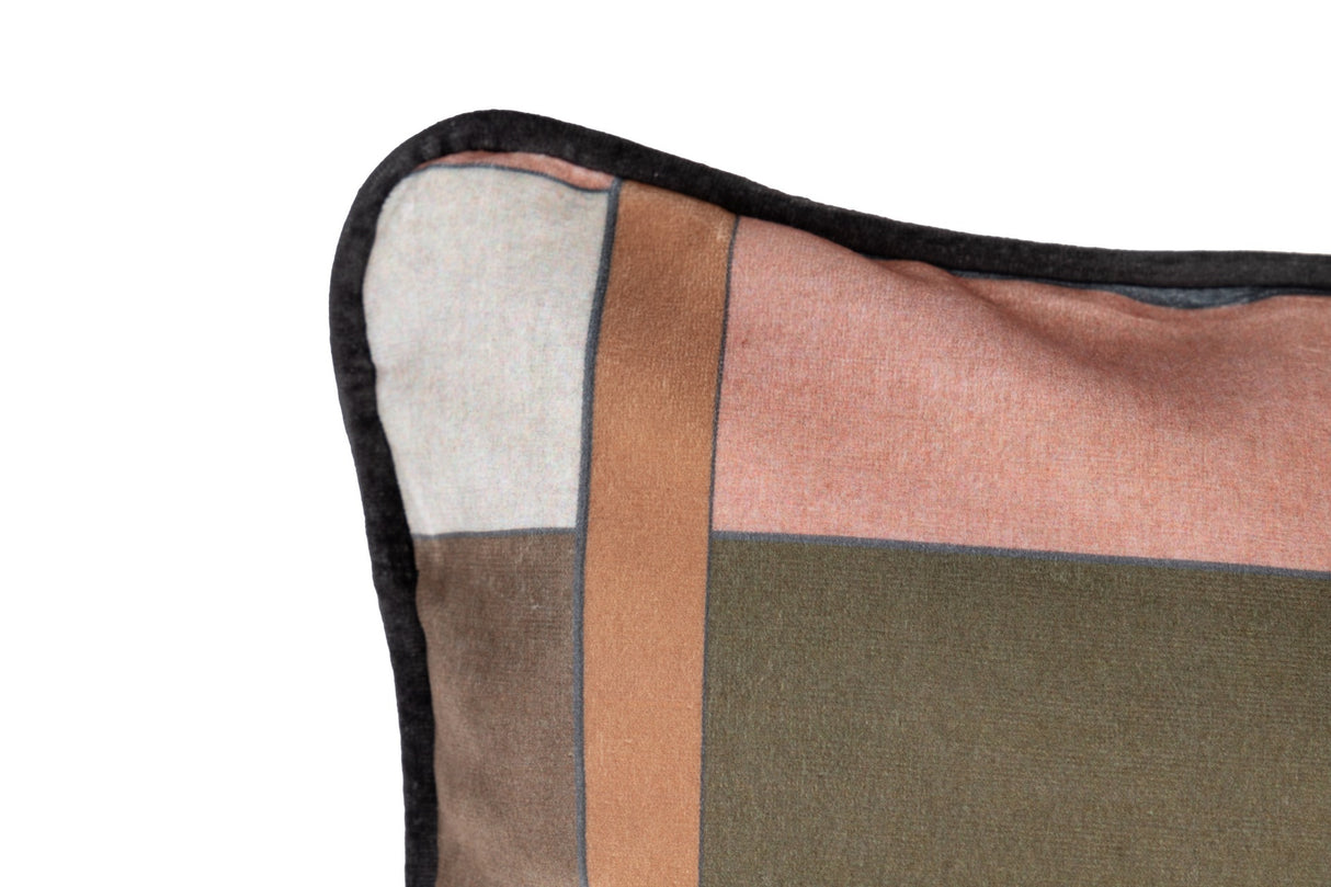 Geometrisches Gesicht von Cojin Velvet 45x13x45 cm