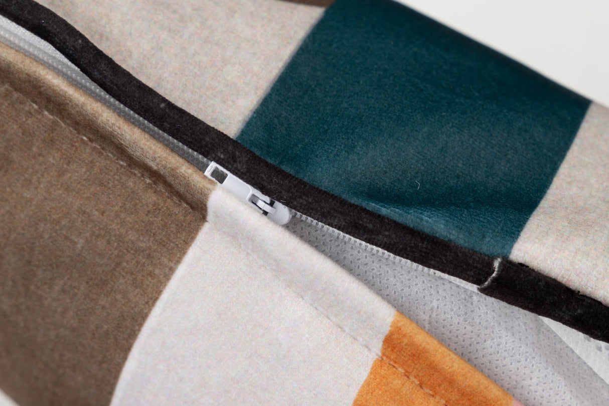 Geometrisches Gesicht von Cojin Velvet 45x13x45 cm