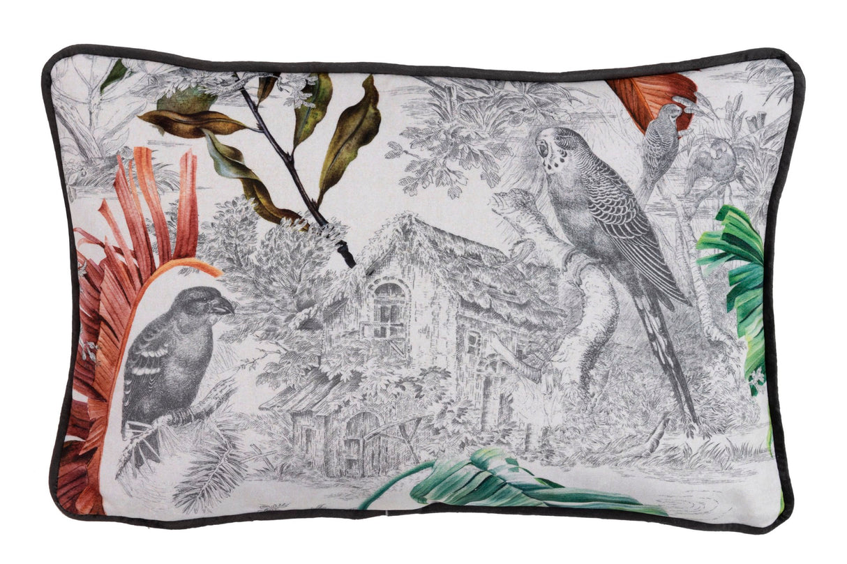 COJIN VELVET FLORES GEOMETRICO 45x13x30 CM