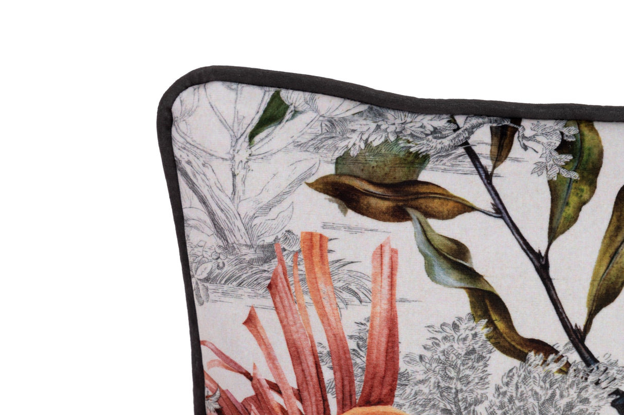 COJIN VELVET FLORES GEOMETRICO 45x13x30 CM