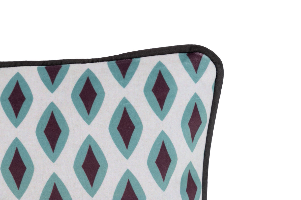 COJIN VELVET FLORES GEOMETRICO 45x13x30 CM