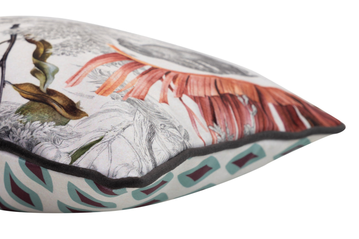 COJIN VELVET FLORES GEOMETRICO 45x13x30 CM