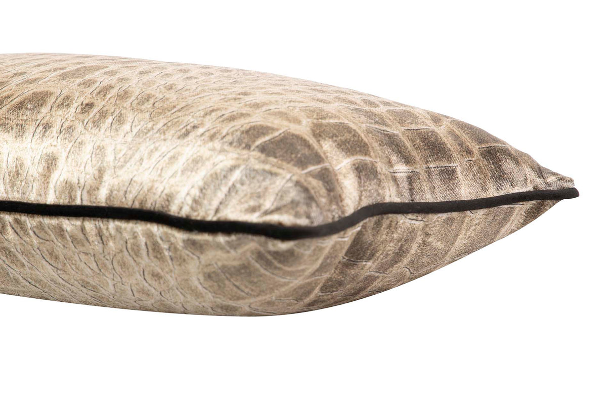 Cojin Velvet Caiman Beige 45x13x30 cm