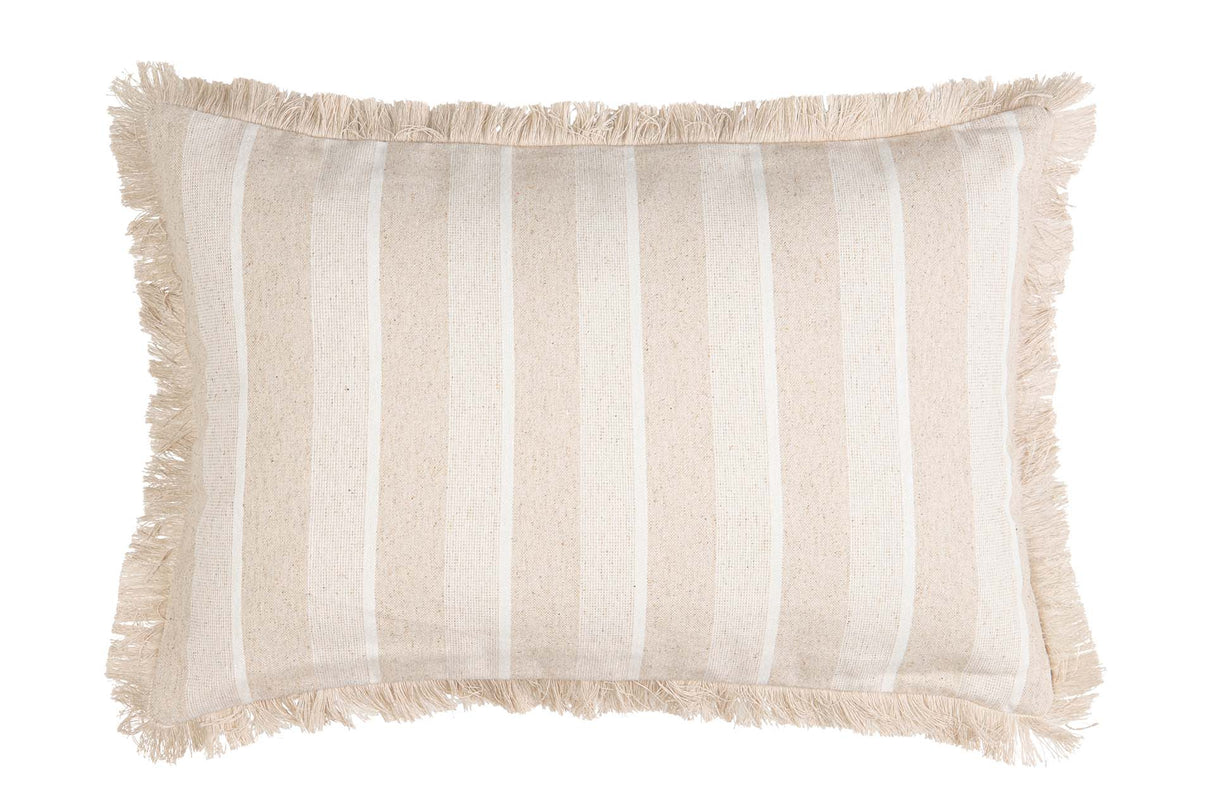 Rayures cojines avec franges 30x13x45 cm