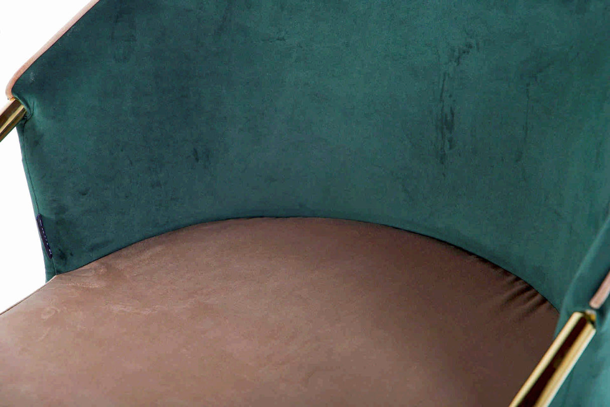 Velvet bege verde 55x58x77 cm cadeira de rotação