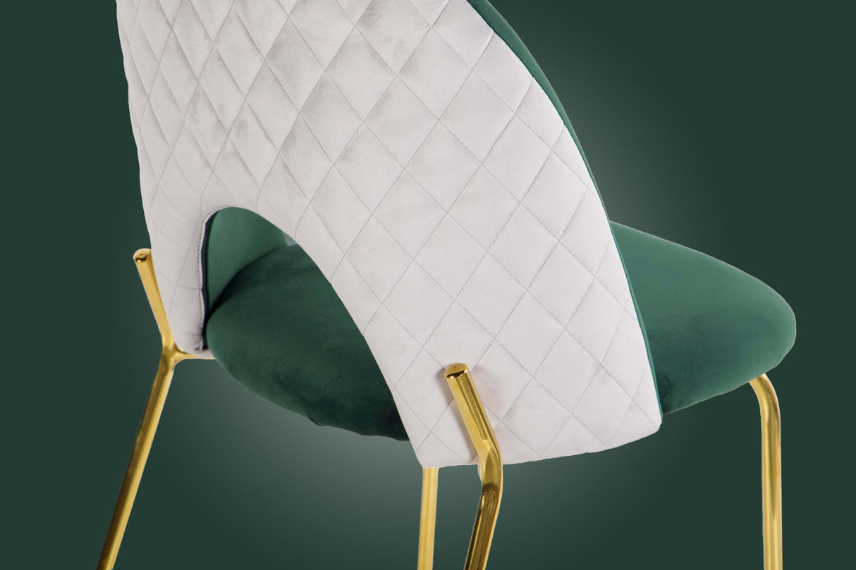 SILLA VELVET VERDE GRIS 49x53x87CM