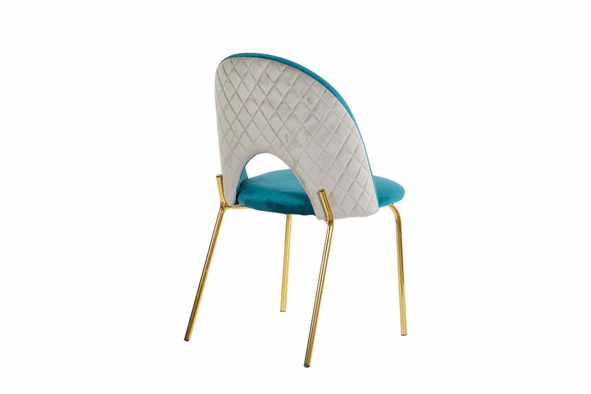 Sedia grigio blu velluto 49x53x87cm