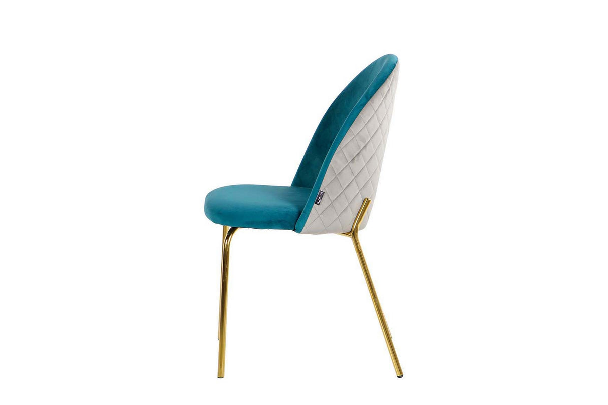 Sedia grigio blu velluto 49x53x87cm