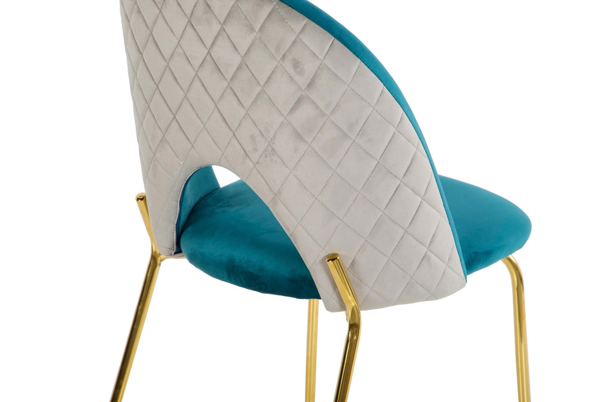 Sedia grigio blu velluto 49x53x87cm