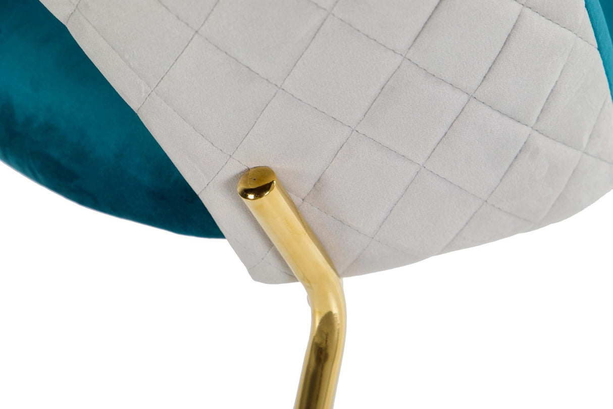 Sedia grigio blu velluto 49x53x87cm