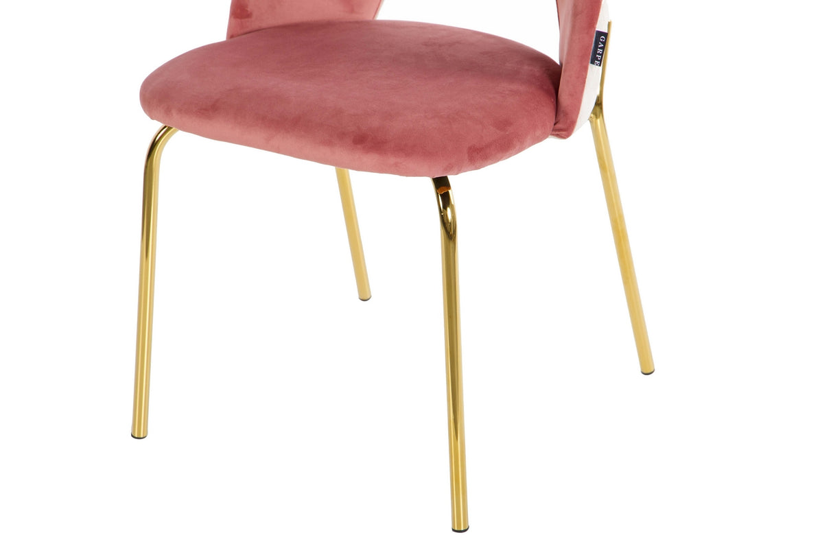 Velvet Pink Gris Chaise 49x53x87 cm