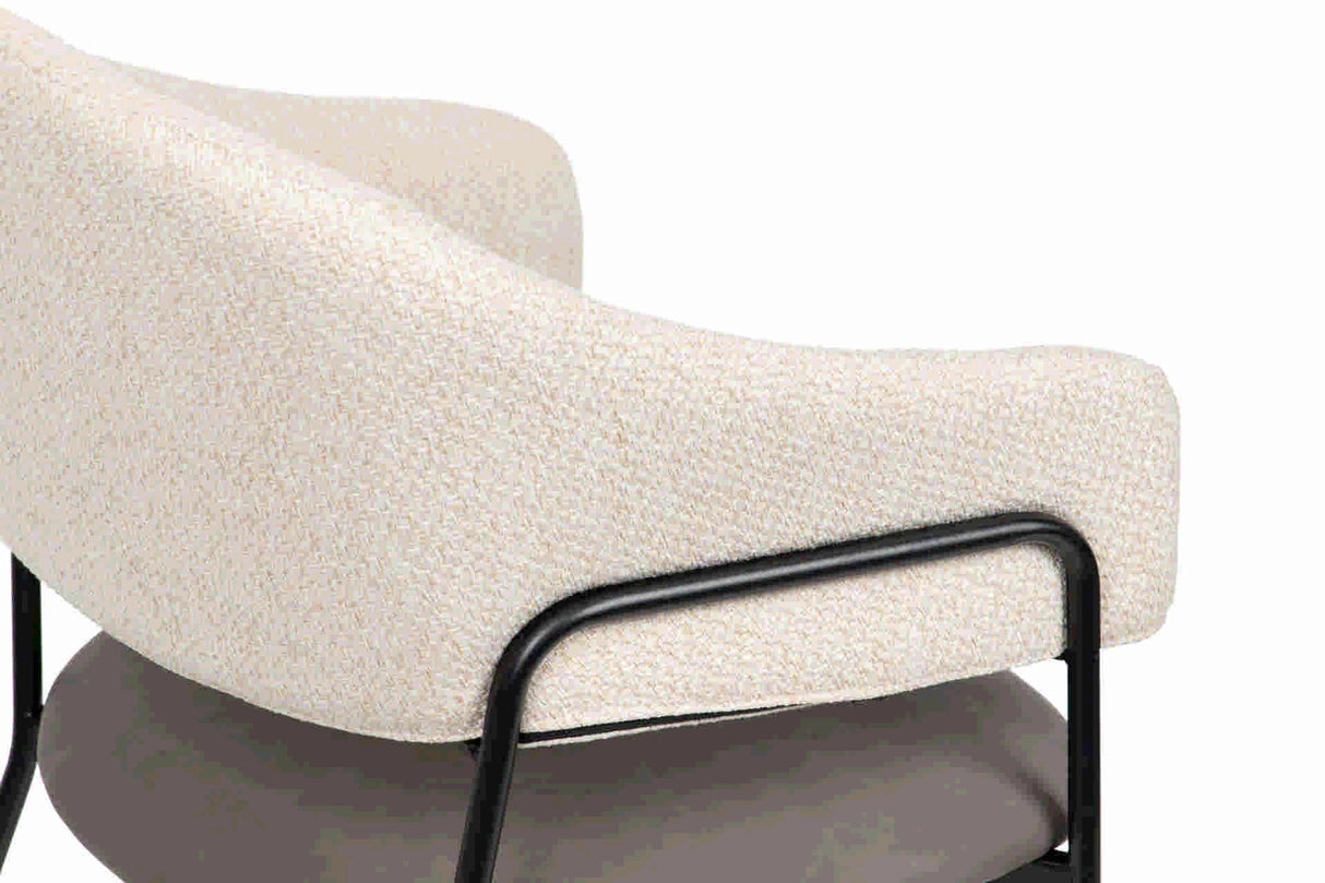 SILLA PU POLIESTER BEIGE 55x56x85 CM