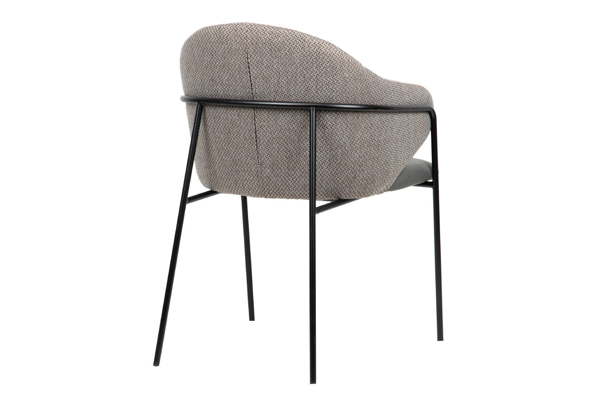 SILLA PU POLIESTER GRIS 57x59x82 CM