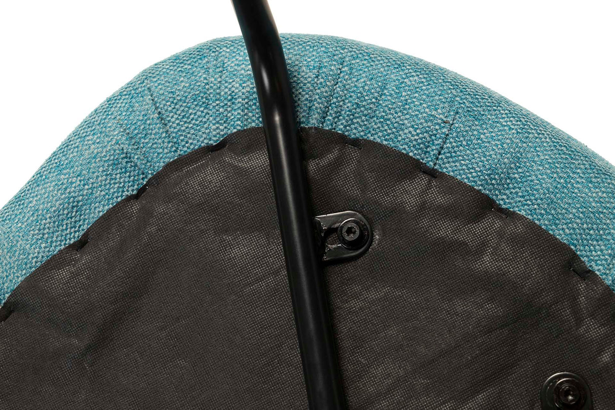 SILLA POLIESTER LINO AZUL GRIS 53x54x81 CM