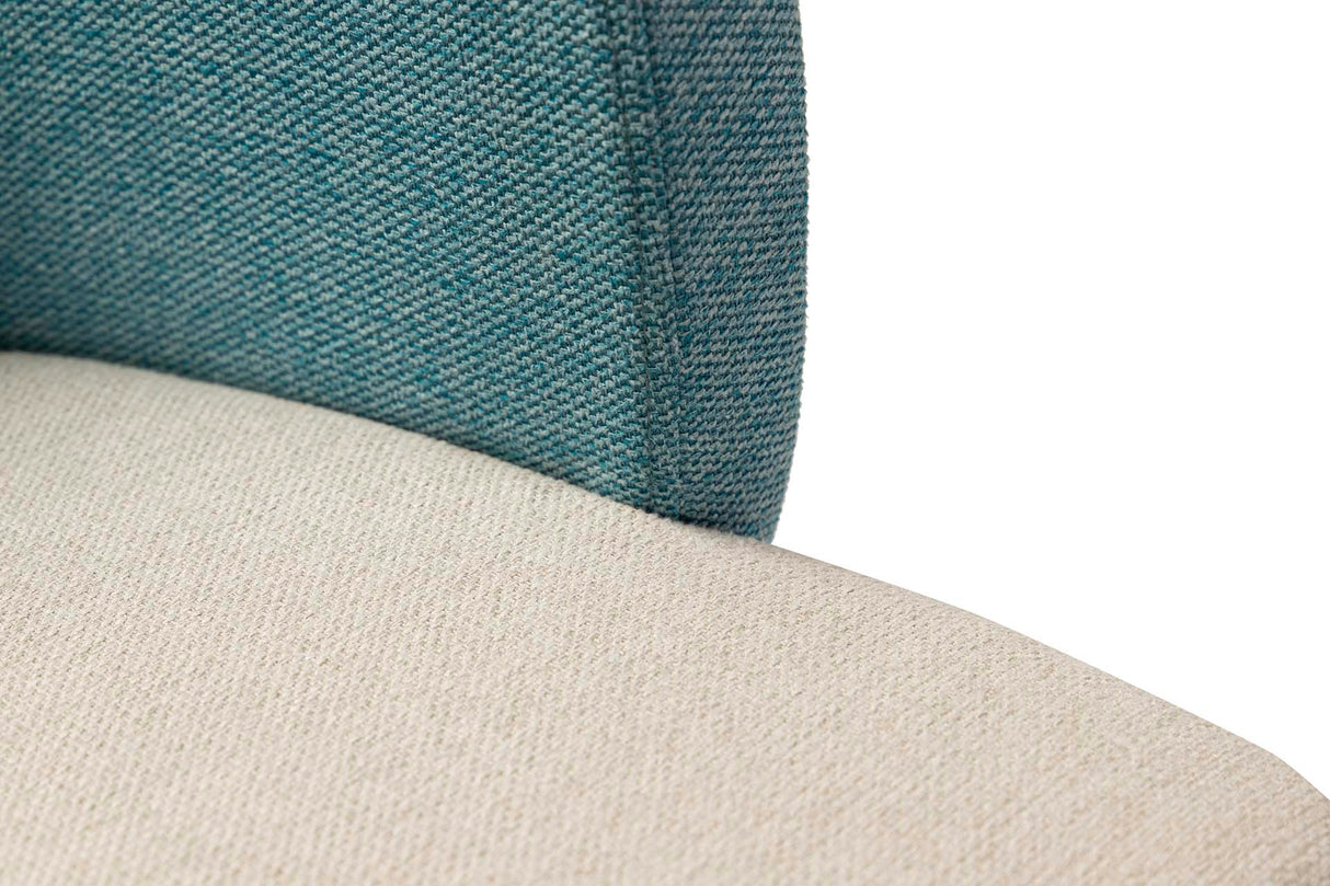 SILLA POLIESTER LINO AZUL GRIS 53x54x81 CM