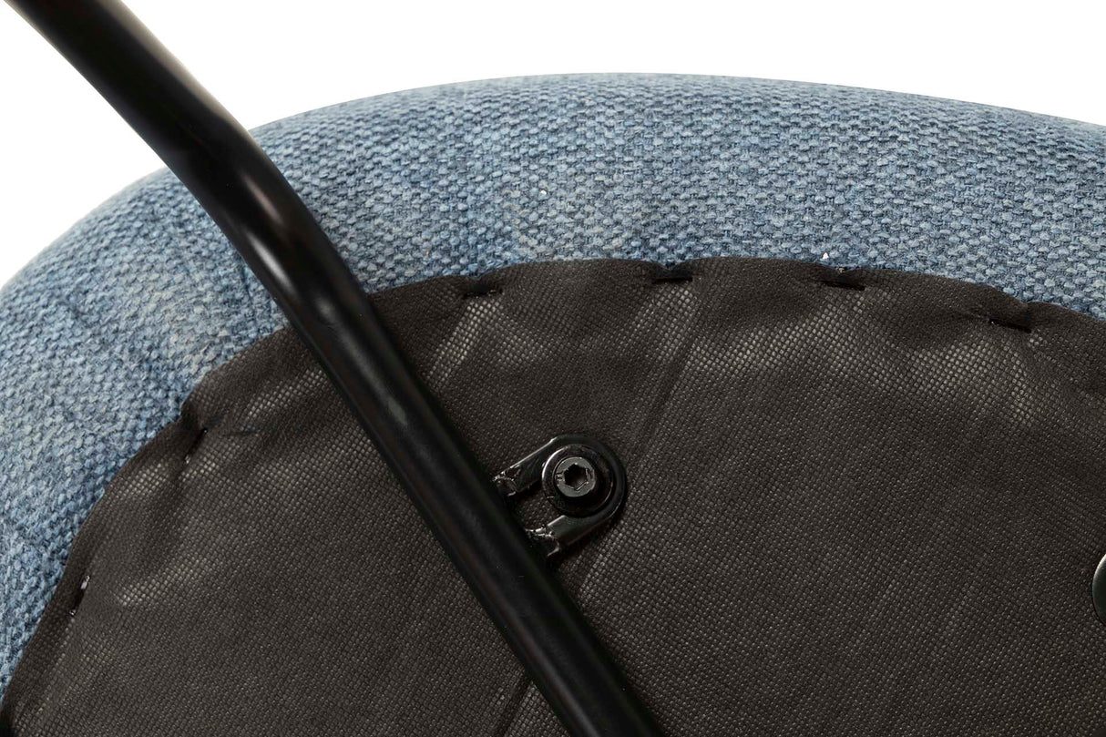 SILLA LINO POLIESTER AZUL AMARILLO 53x54x81 CM