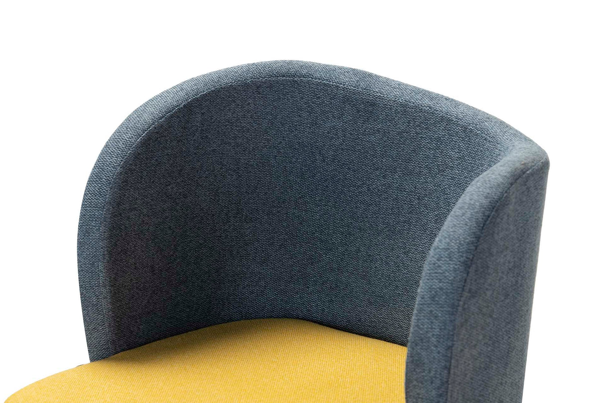 SILLA LINO POLIESTER AZUL AMARILLO 53x54x81 CM