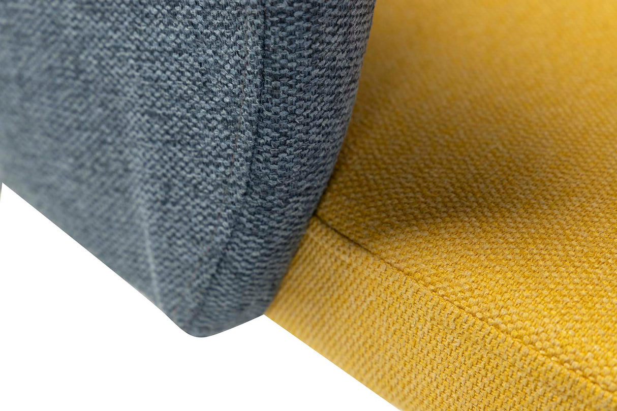 SILLA LINO POLIESTER AZUL AMARILLO 53x54x81 CM