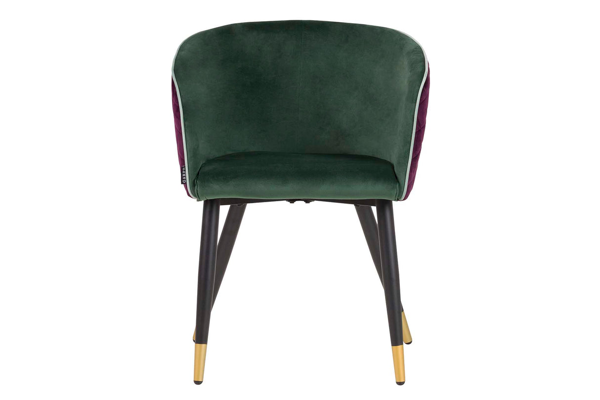 Sedia in velluto viola blu 55x55x76 cm