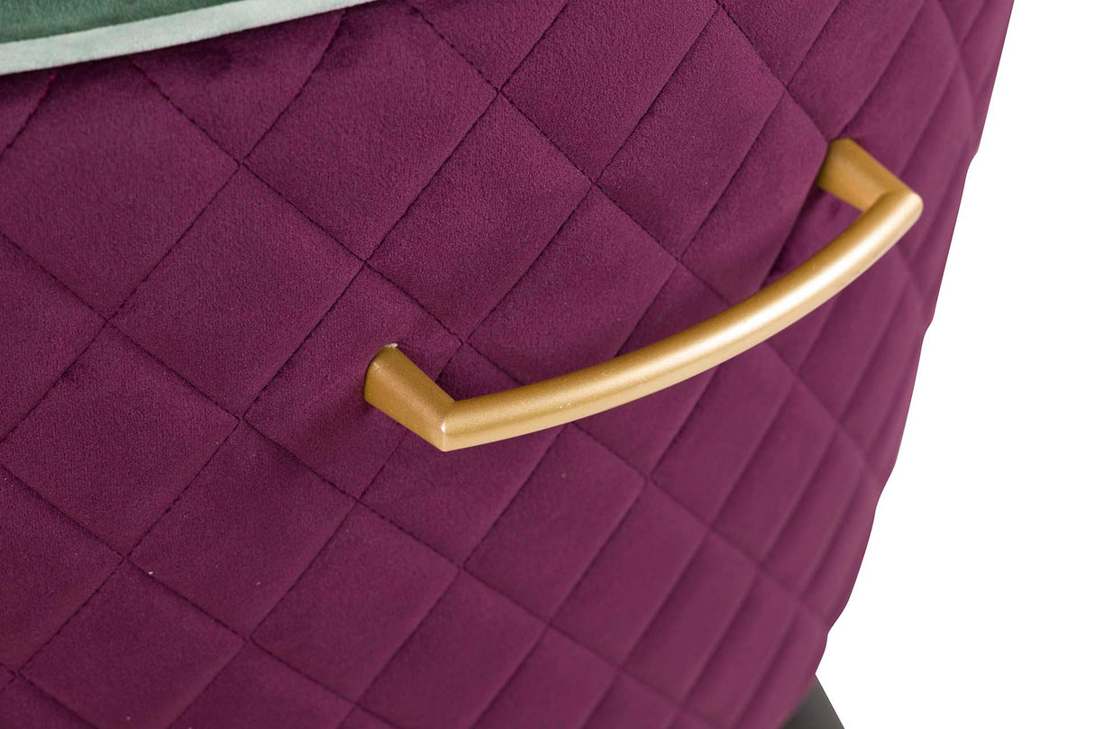 Sedia in velluto viola blu 55x55x76 cm