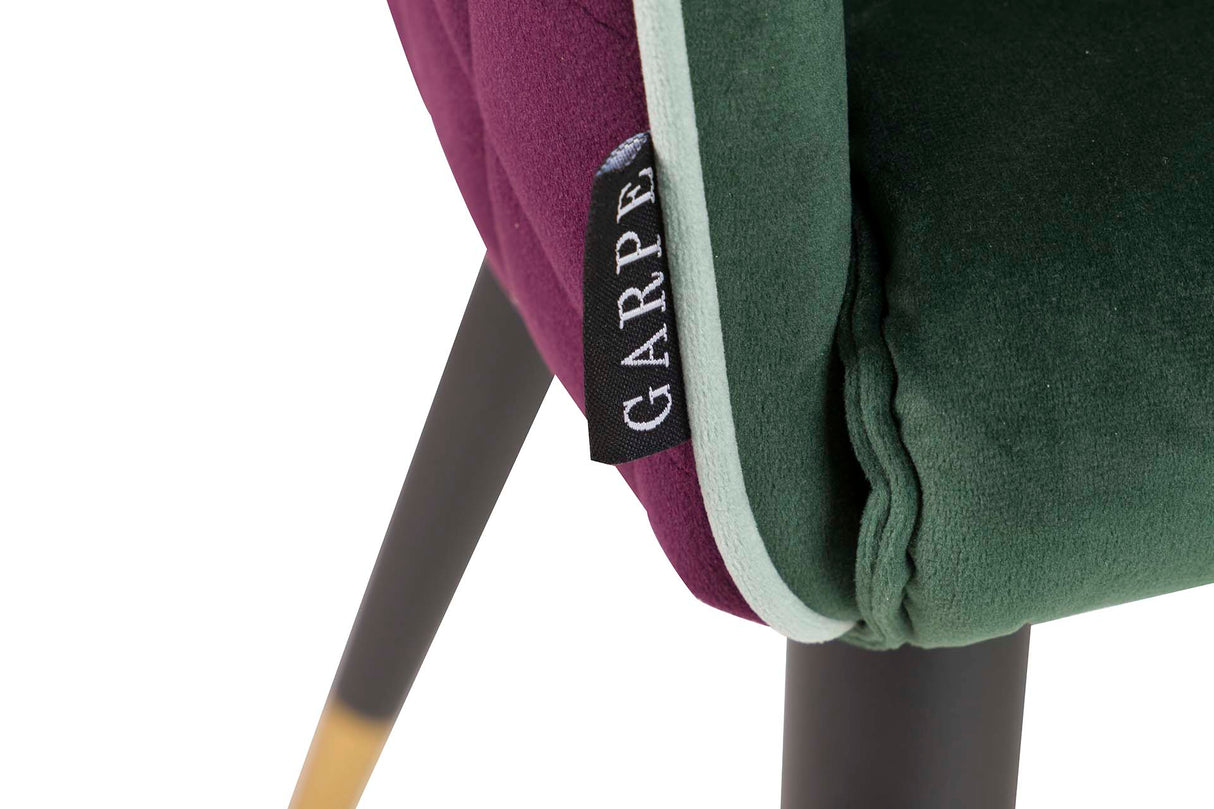 Sedia in velluto viola blu 55x55x76 cm