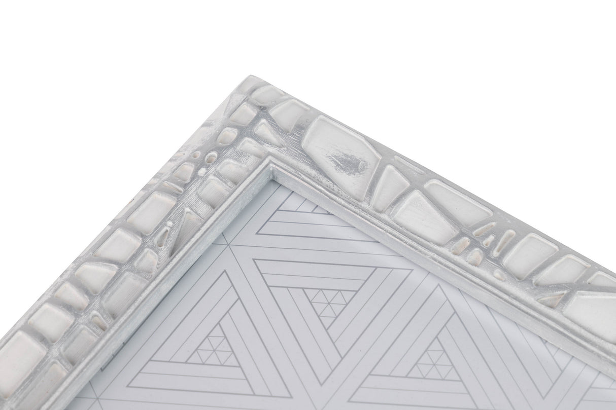 Weiße Silberharz -Pors 20x25 cm