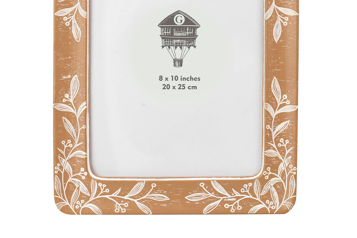 PORTAFOTOS RESINA NATURAL BLANCO 20x25 CM