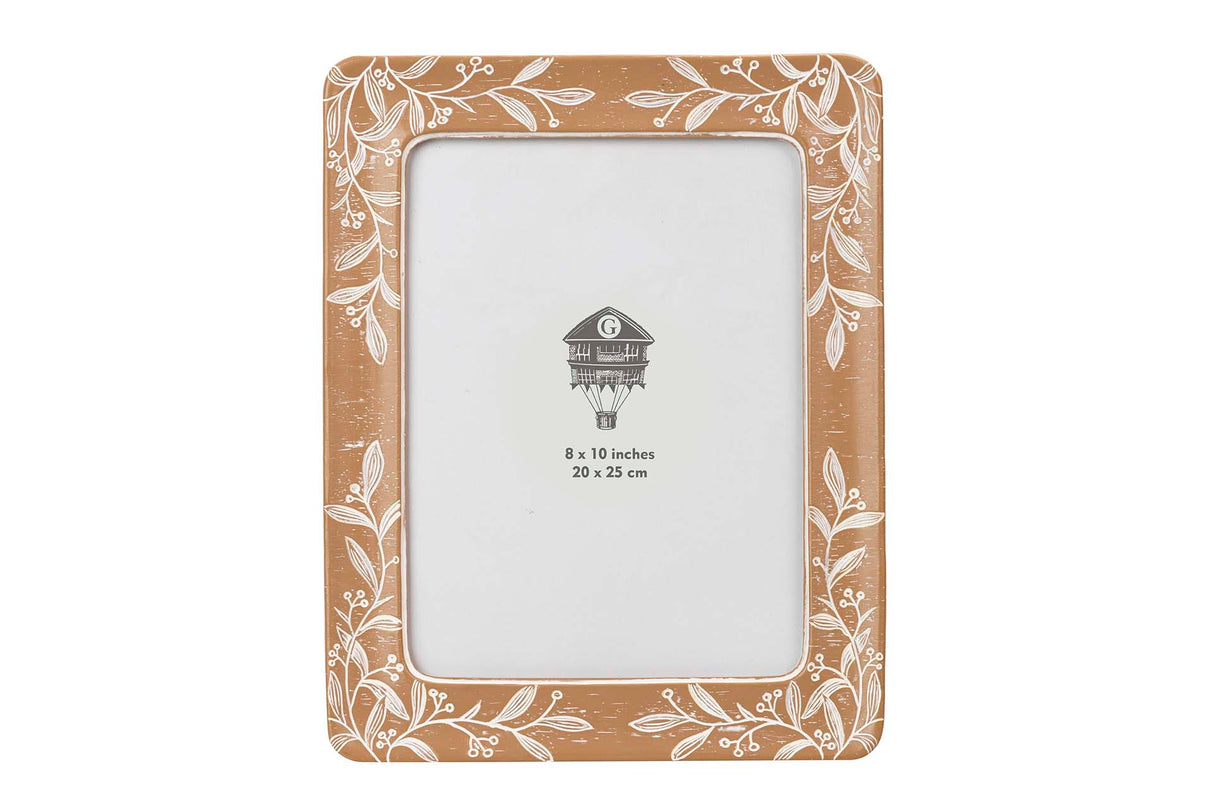 PORTAFOTOS RESINA NATURAL BLANCO 20x25 CM