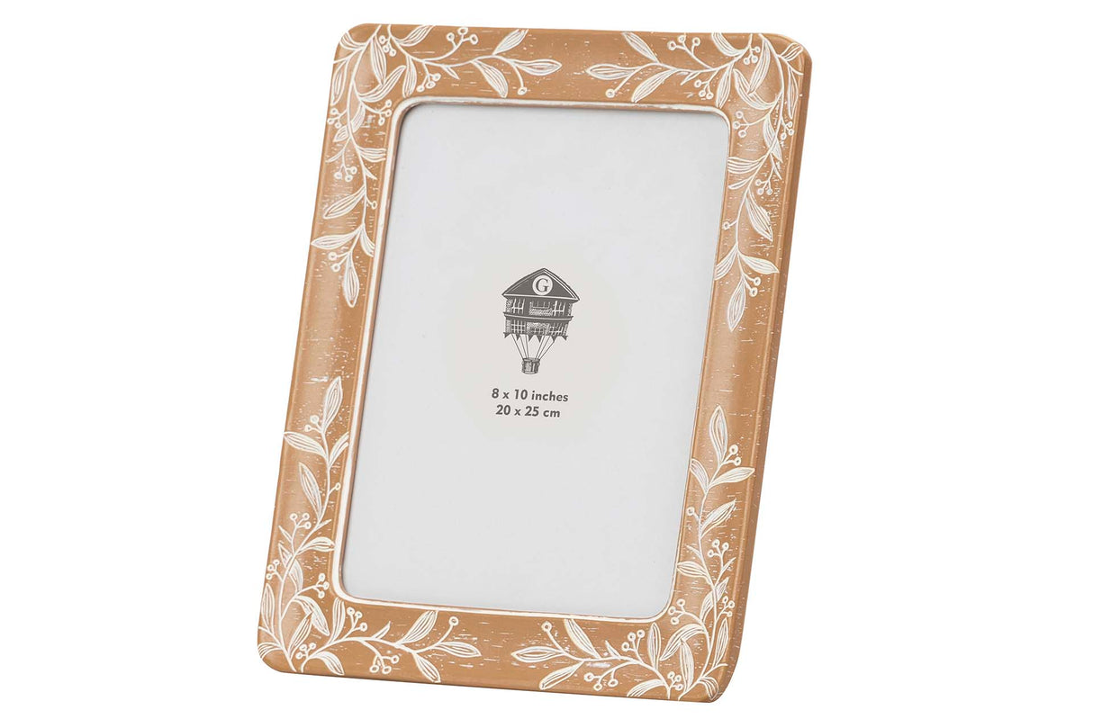 PORTAFOTOS RESINA NATURAL BLANCO 20x25 CM