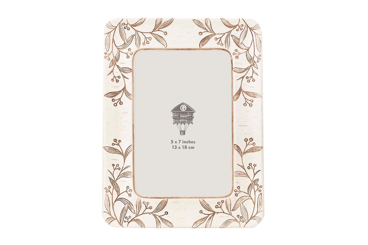 PORTAFOTOS RESINA BLANCO ANTIQUE 13x18 CM