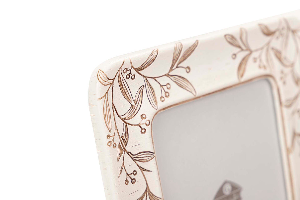 PORTAFOTOS RESINA BLANCO ANTIQUE 13x18 CM