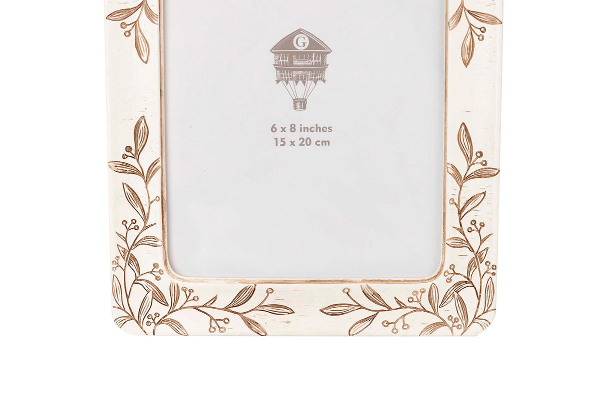 PORTAFOTOS RESINA BLANCO ANTIQUE 15x20 CM