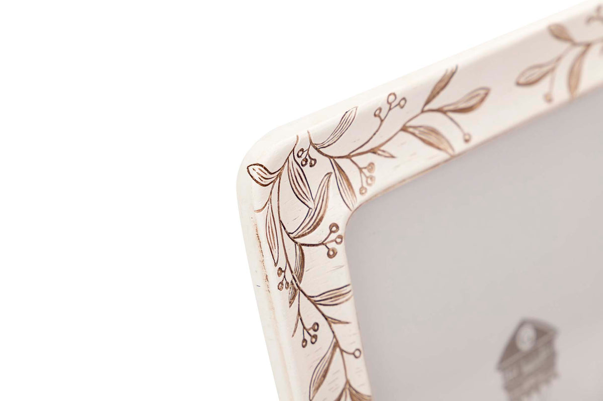 PORTAFOTOS RESINA BLANCO ANTIQUE 15x20 CM