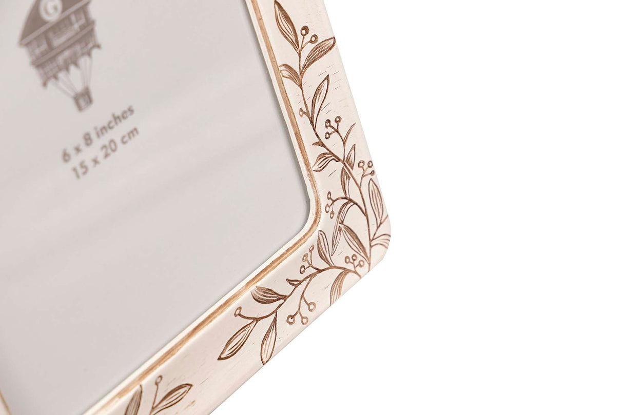 PORTAFOTOS RESINA BLANCO ANTIQUE 15x20 CM