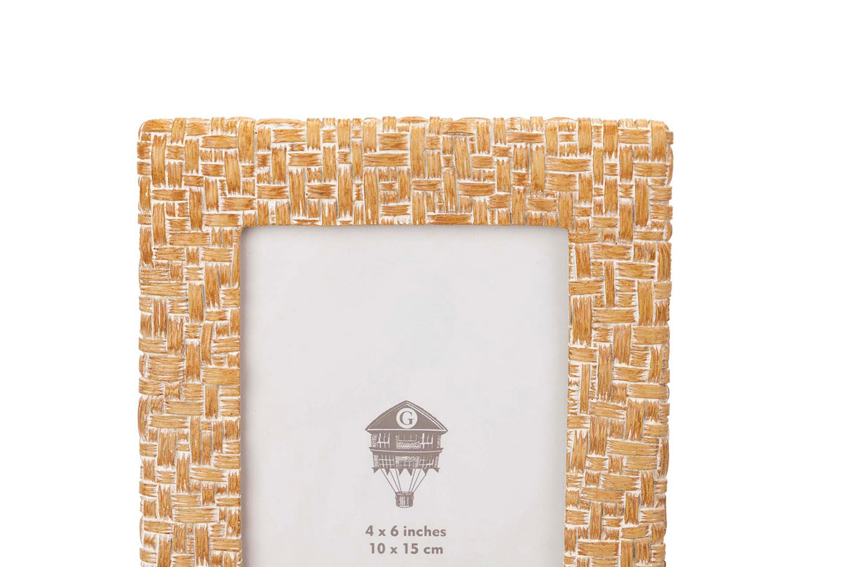 PORTAFOTOS RESINA NATURAL BLANCO 10x15 CM