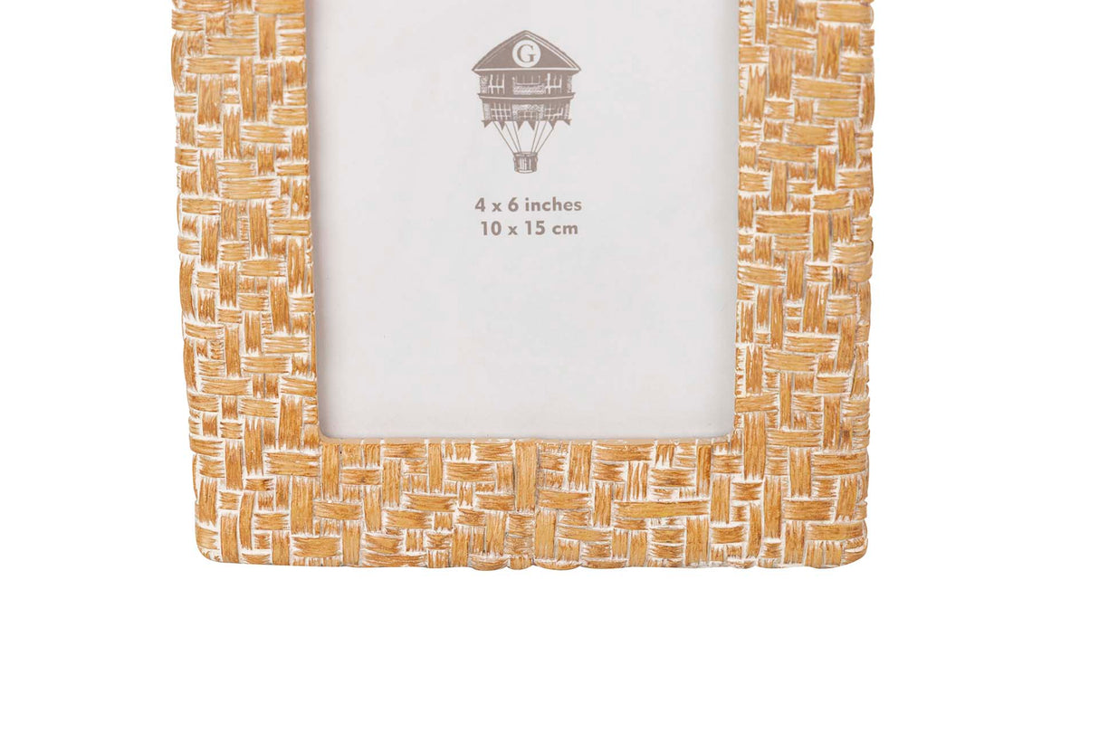 PORTAFOTOS RESINA NATURAL BLANCO 10x15 CM