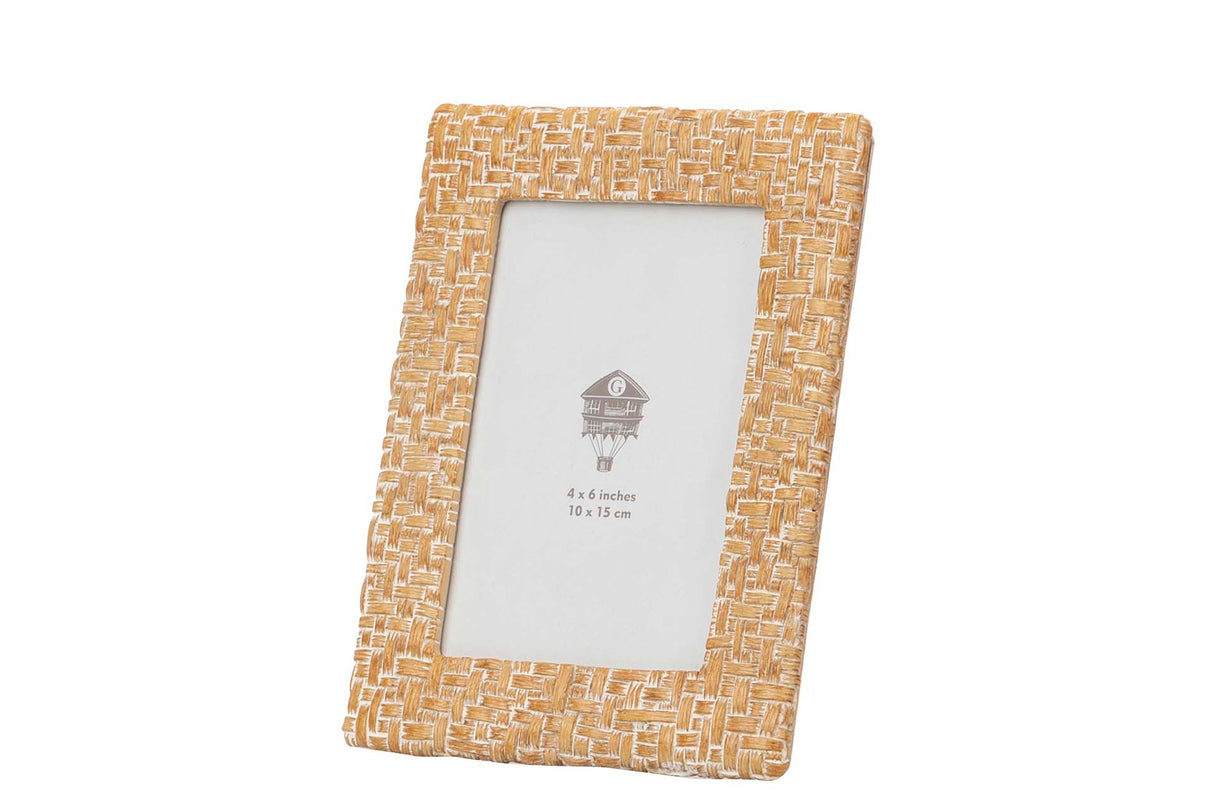 PORTAFOTOS RESINA NATURAL BLANCO 10x15 CM