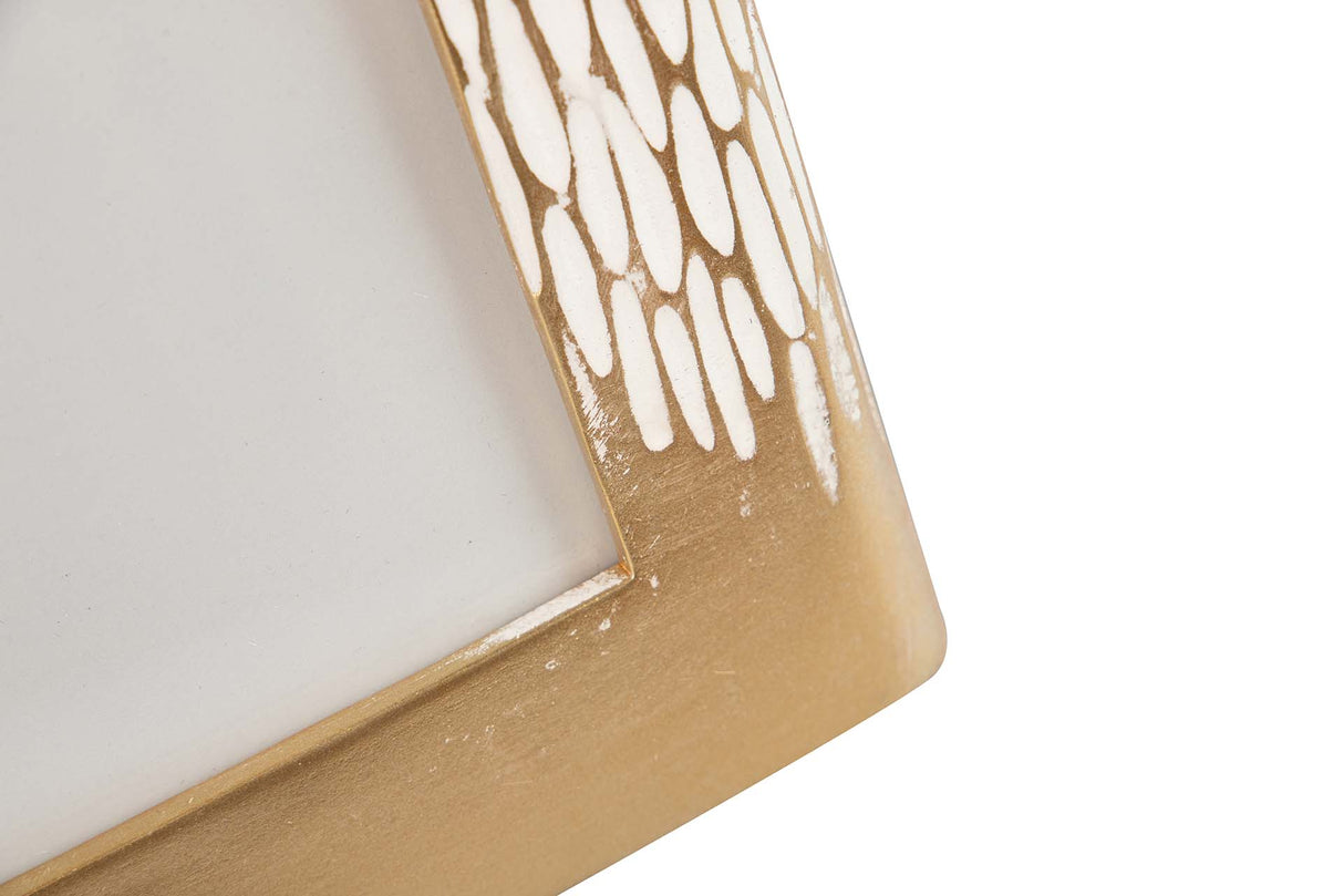 Porks en résine en or blanc 20x25 cm