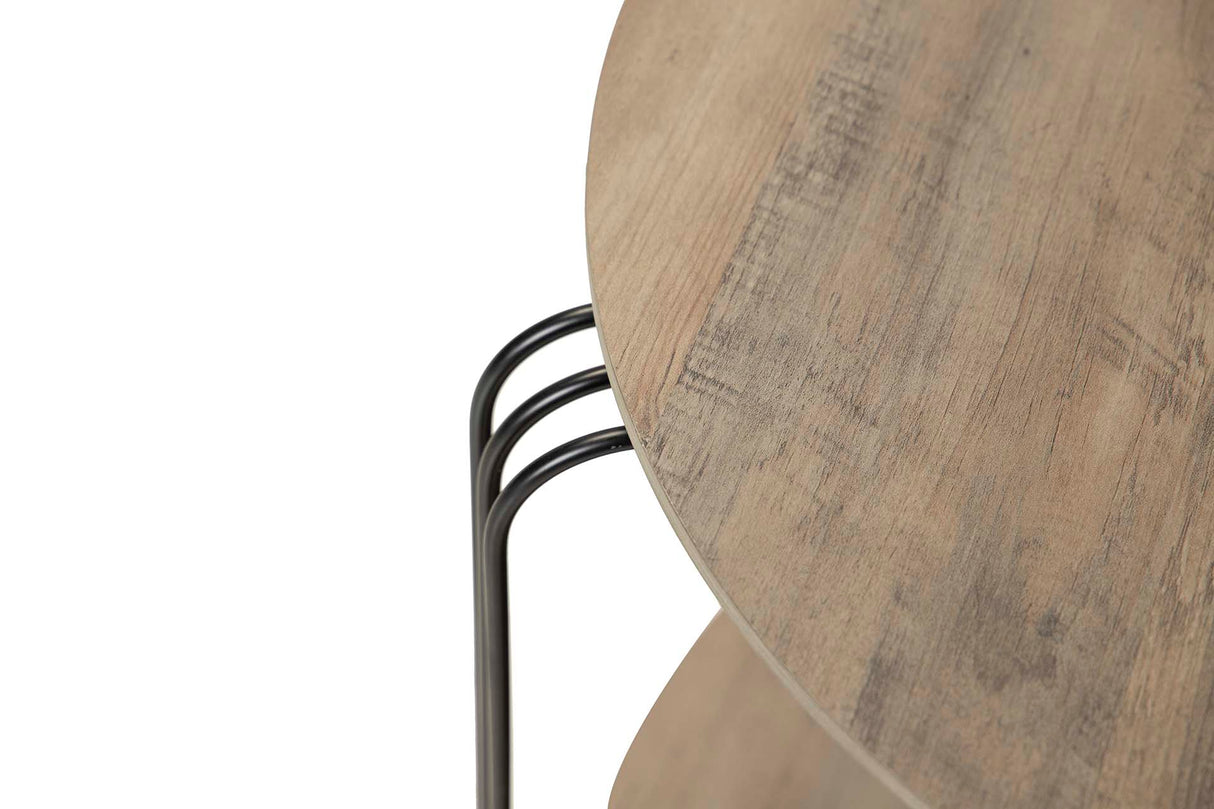 MESITA AUX. MDF METAL VINILO K/D 50x50x40 CM