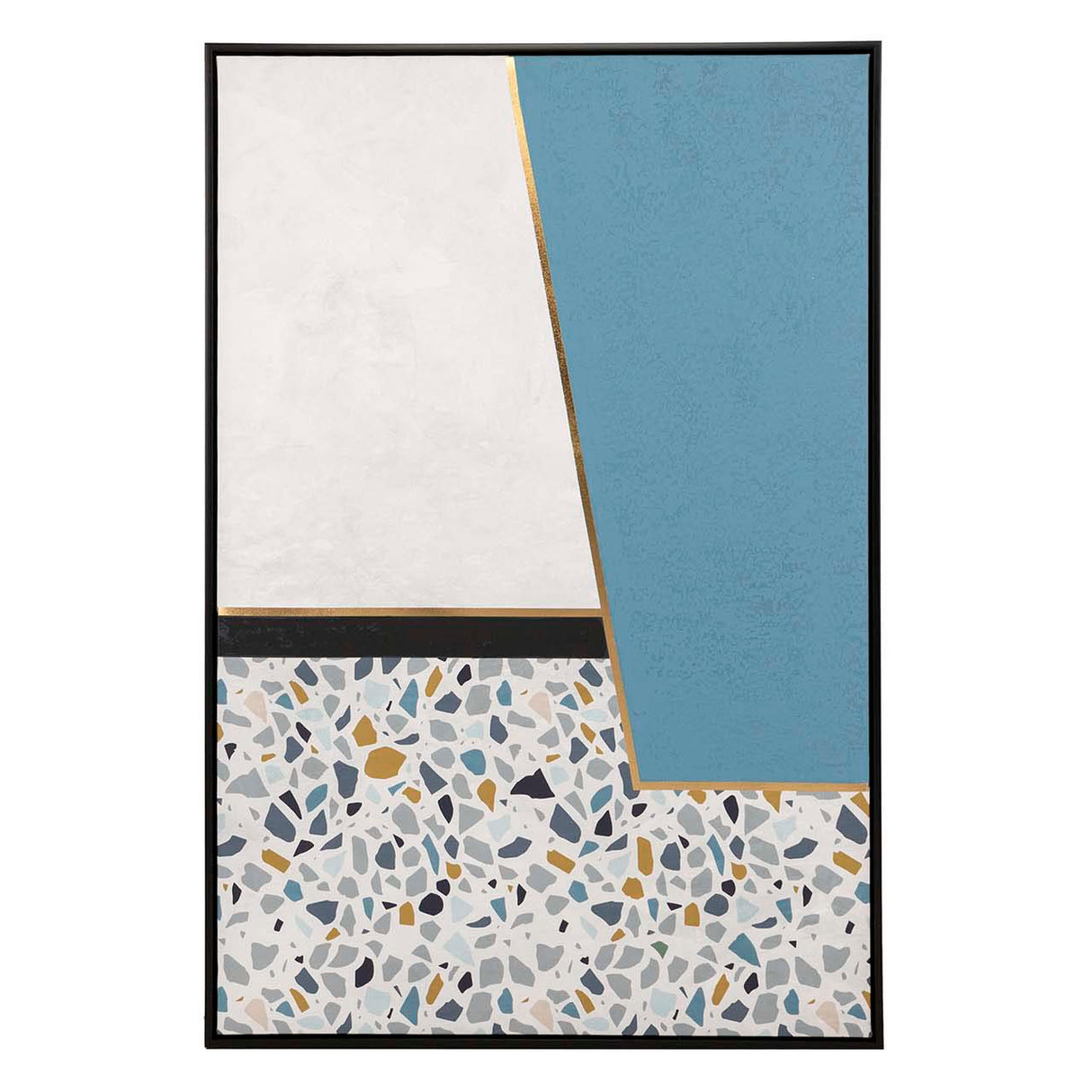 CUADRO ABSTRACT MARCO 30% PINTADO MANO 83x5x124 CM