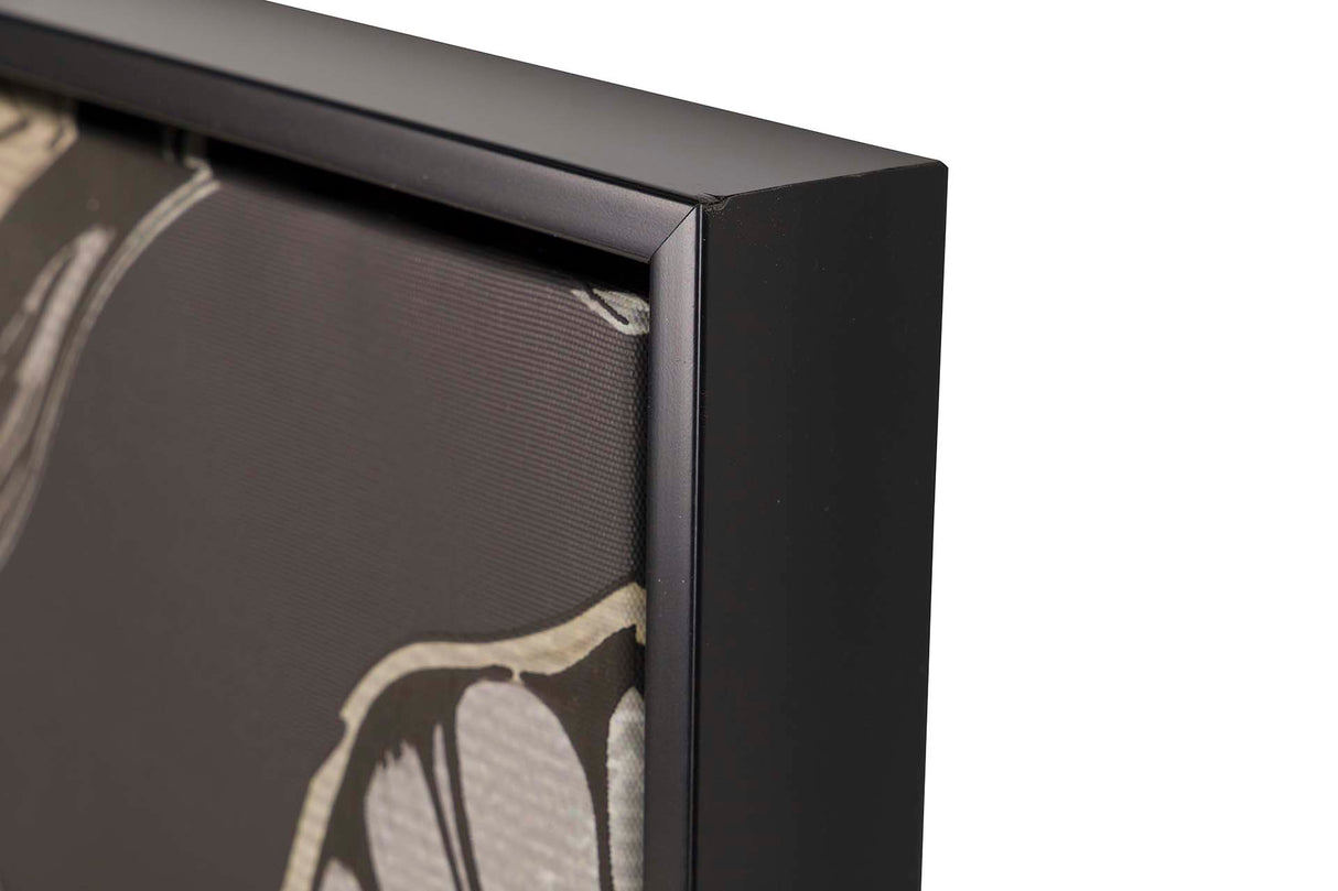 Caixa de folhas de espuma com quadro preto 83x4x123 cm