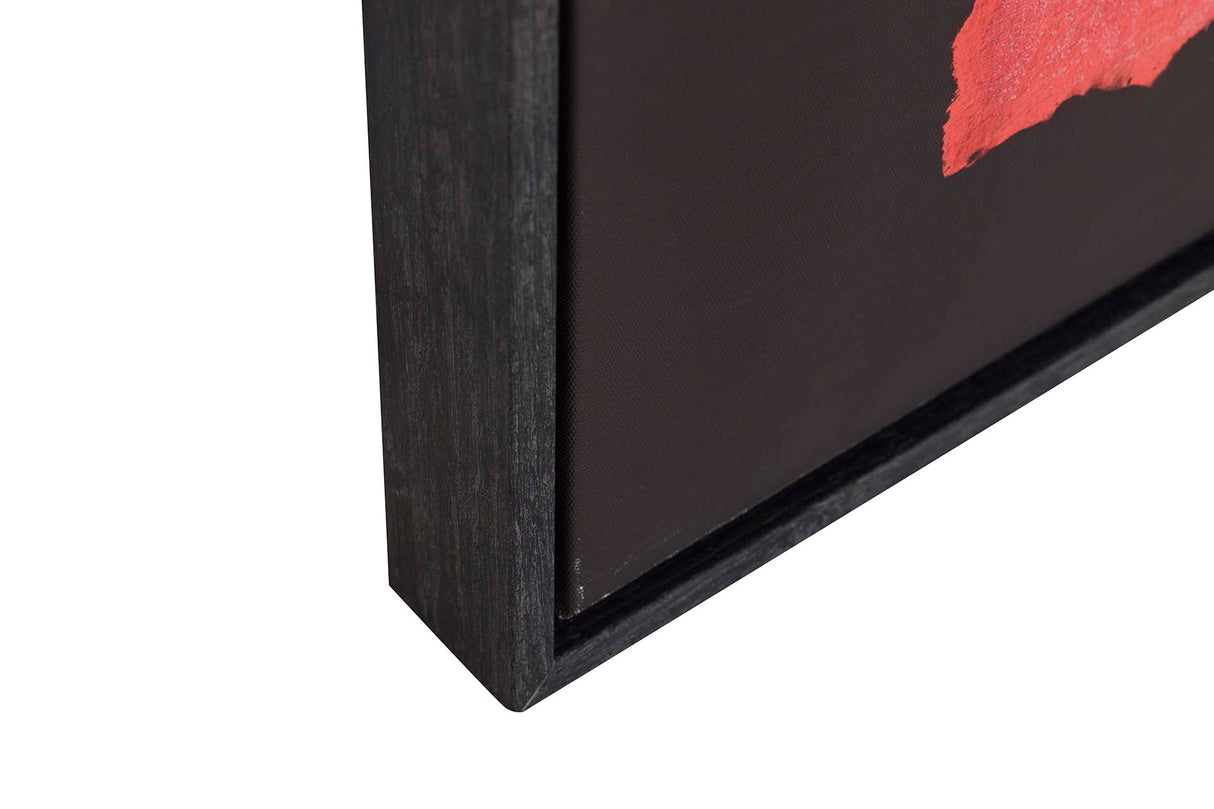 Table abstraite Waven avec cadre noir 63x4x93 cm