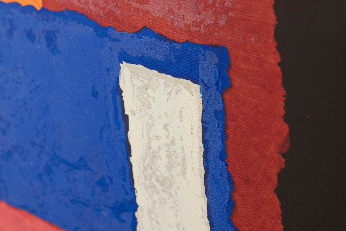 Table abstraite Waven avec cadre noir 63x4x93 cm