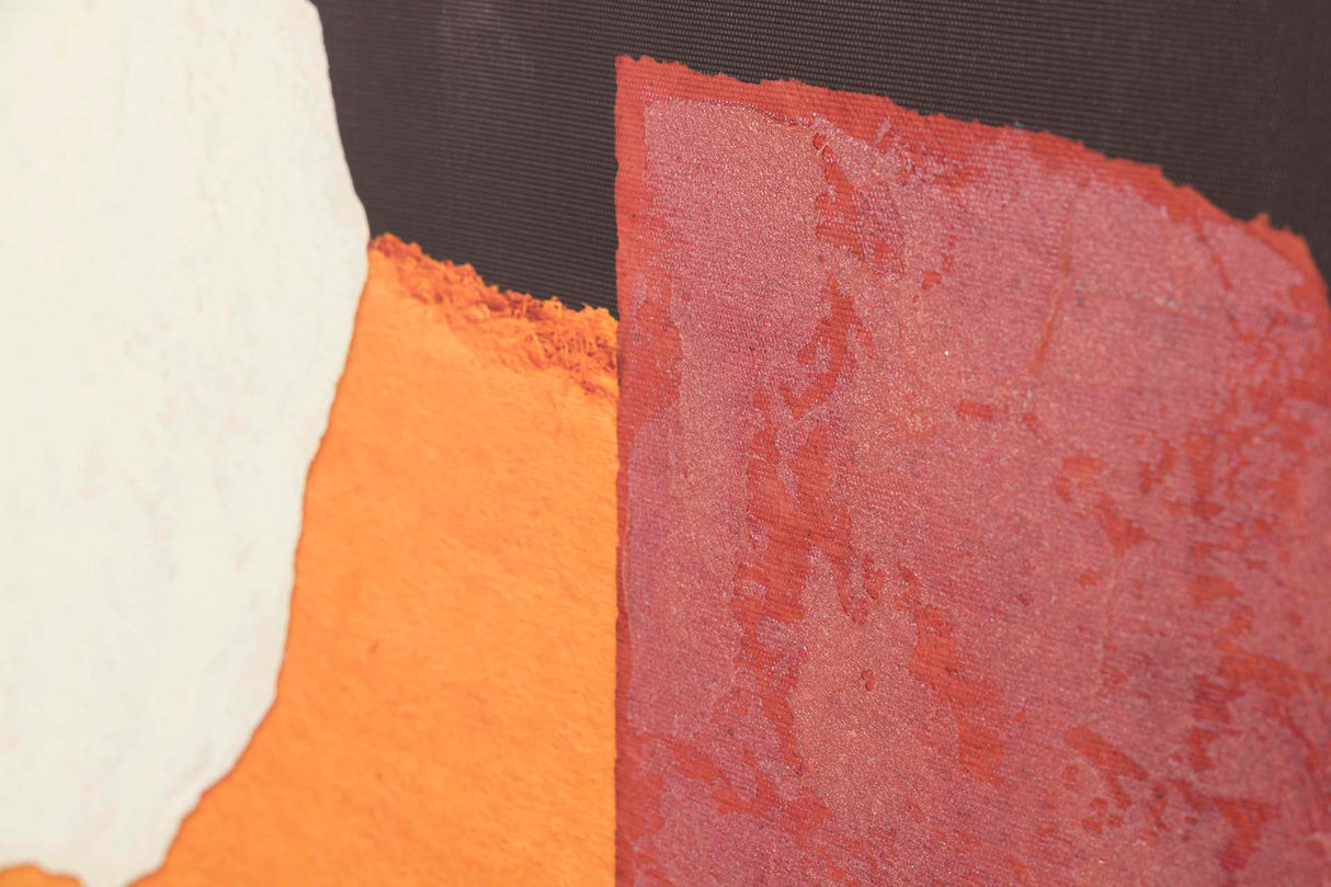 Table abstraite Waven avec cadre noir 63x4x93 cm