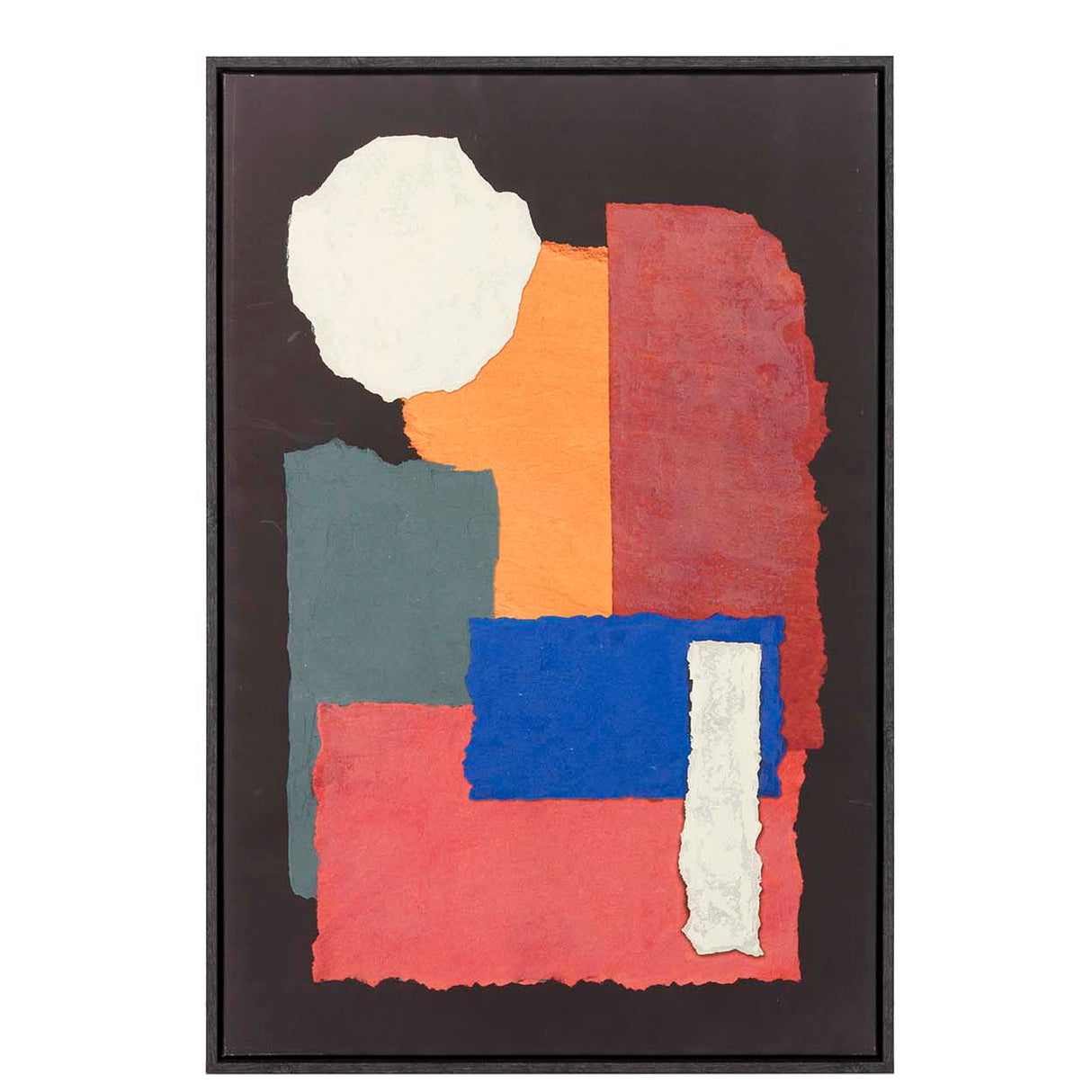 Table abstraite Waven avec cadre noir 63x4x93 cm