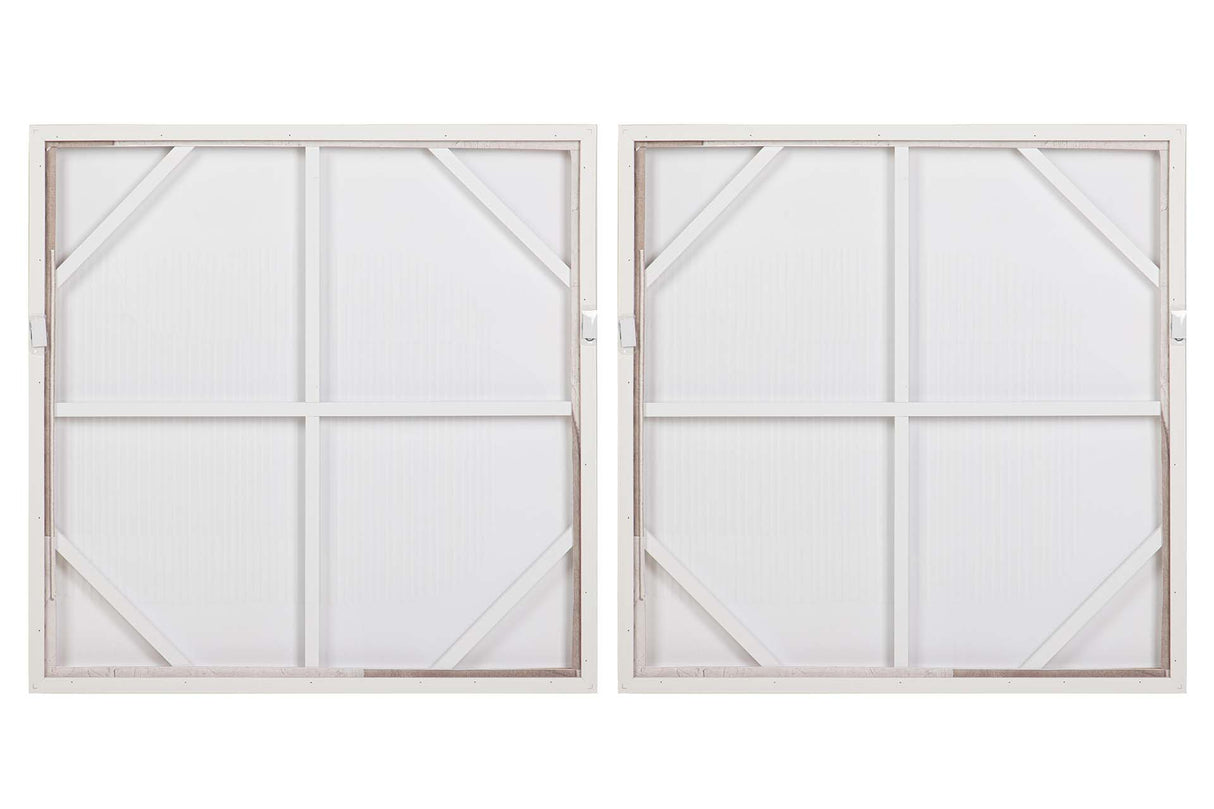 Setzen Sie 2 Tabellen 50% handgemalt 83x4x83 cm